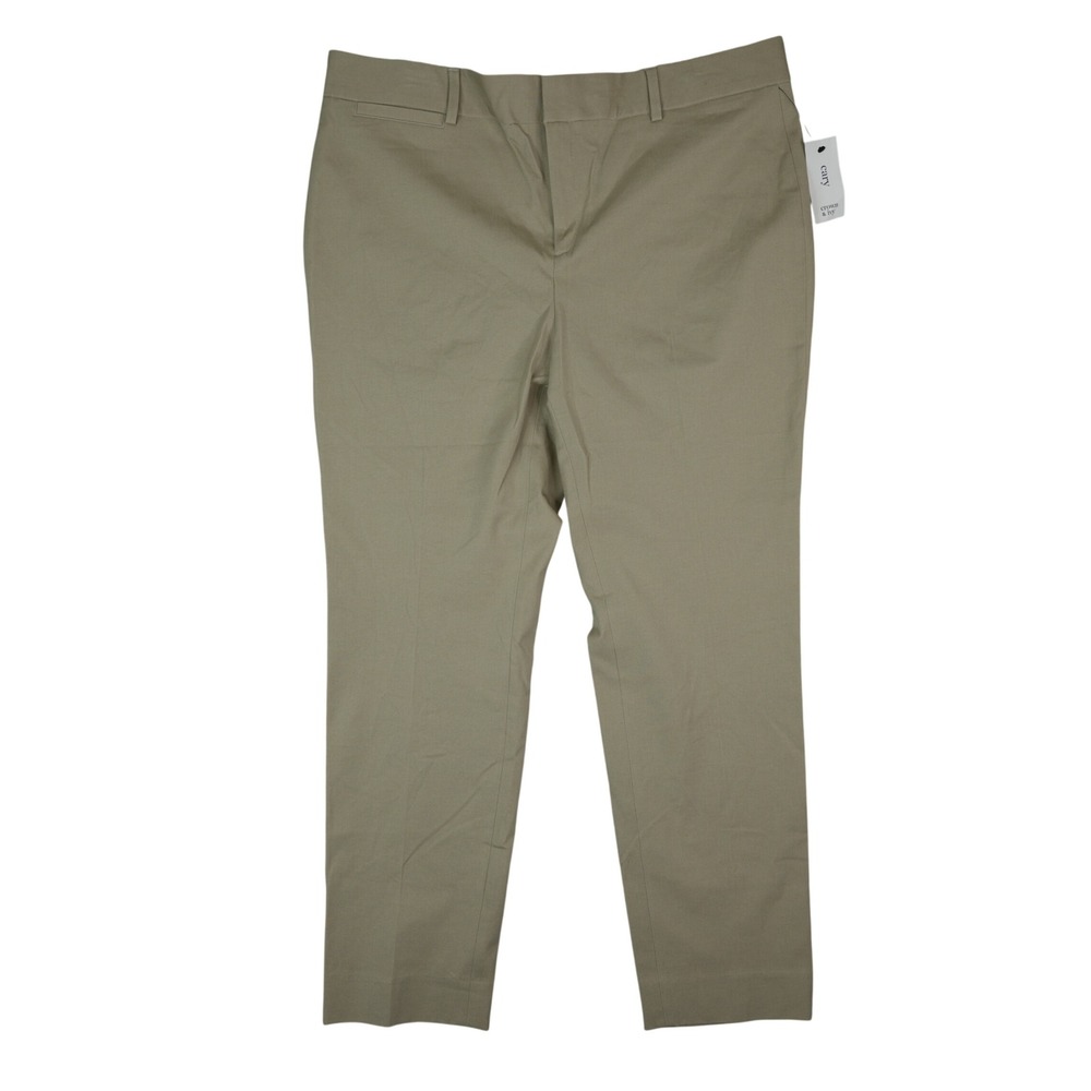 Crown & Ivy Dress Pants Womens 14 Khaki‎ Slim Fit Ankle Cary Stretch Office Chic